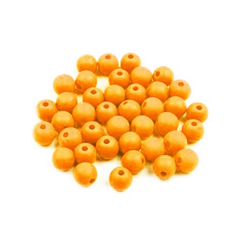 Koraliki plastikowe Brewis 6mm, Pomarańczowe jasne